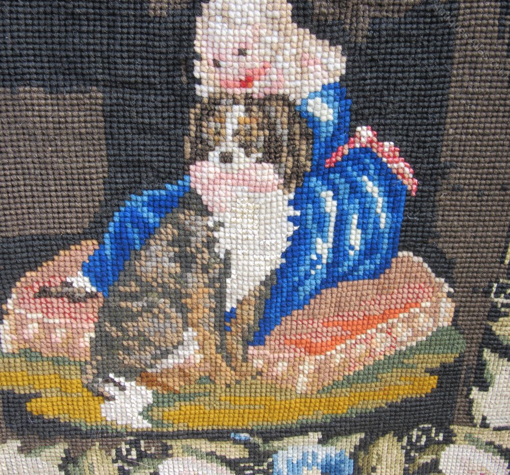 Antiques Atlas Large Victorian Needlework Tapestry Panel