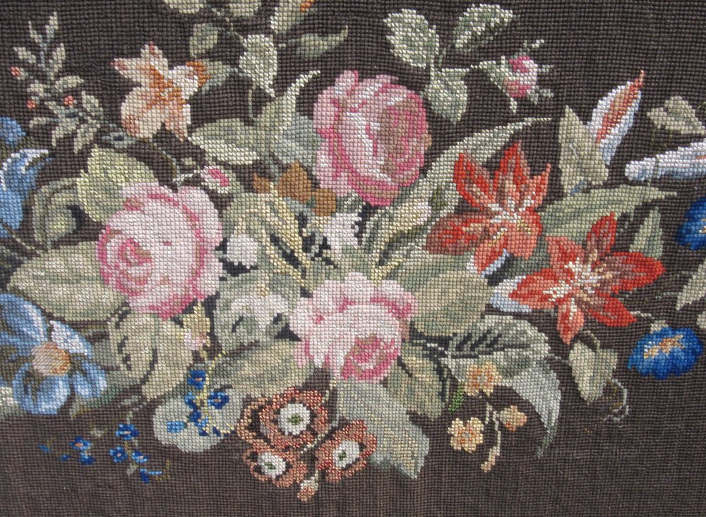 Antiques Atlas Large Victorian Needlework Tapestry Panel