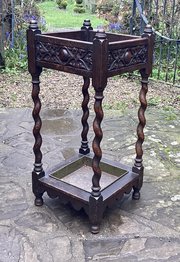 Oak Barley Twist Stick Stand C1900