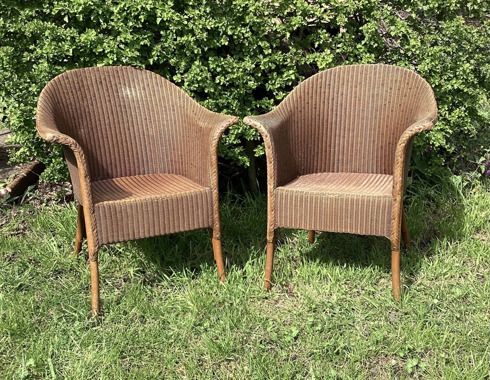 Original Pair Lloyd Loom Chairs Antiques Atlas