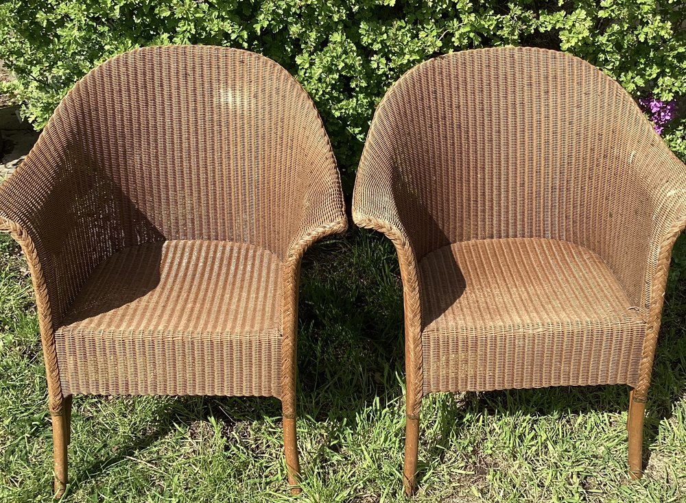 Original Pair Lloyd Loom Chairs Antiques Atlas
