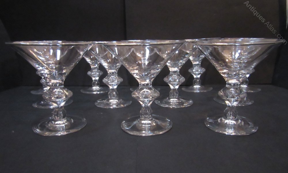 Antiques Atlas Set Of 12 Steuben Art Deco Champagne Glasses