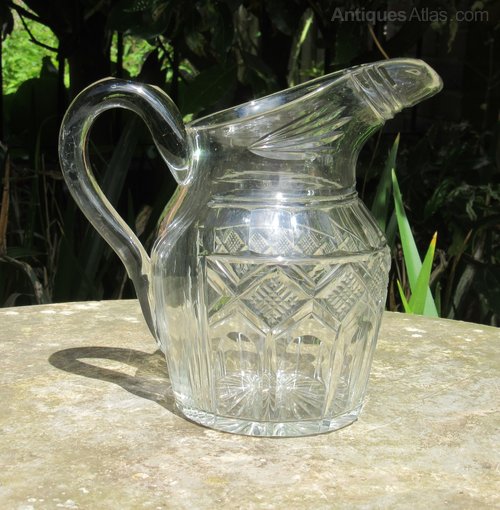 Antiques Atlas Victorian Cut Glass Water Jug C1860 as848a697