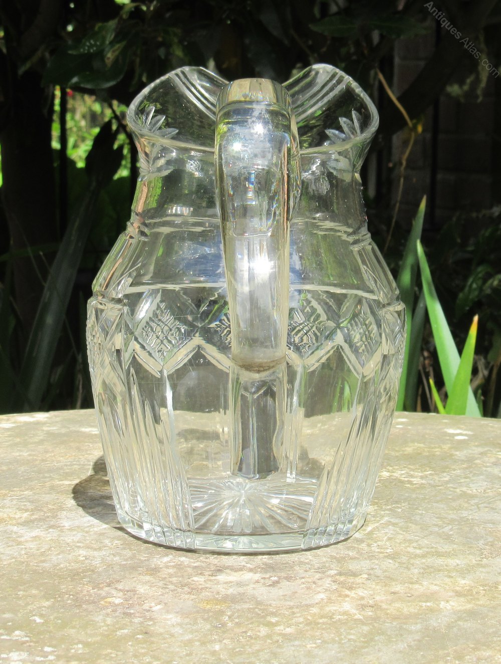 Antiques Atlas Victorian Cut Glass Water Jug C1860 as848a697