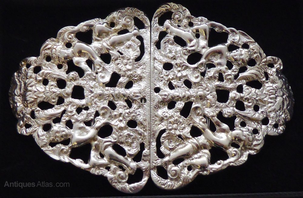 Antiques Atlas - 1895 Victorian Solid Silver Nurses Belt Buckle