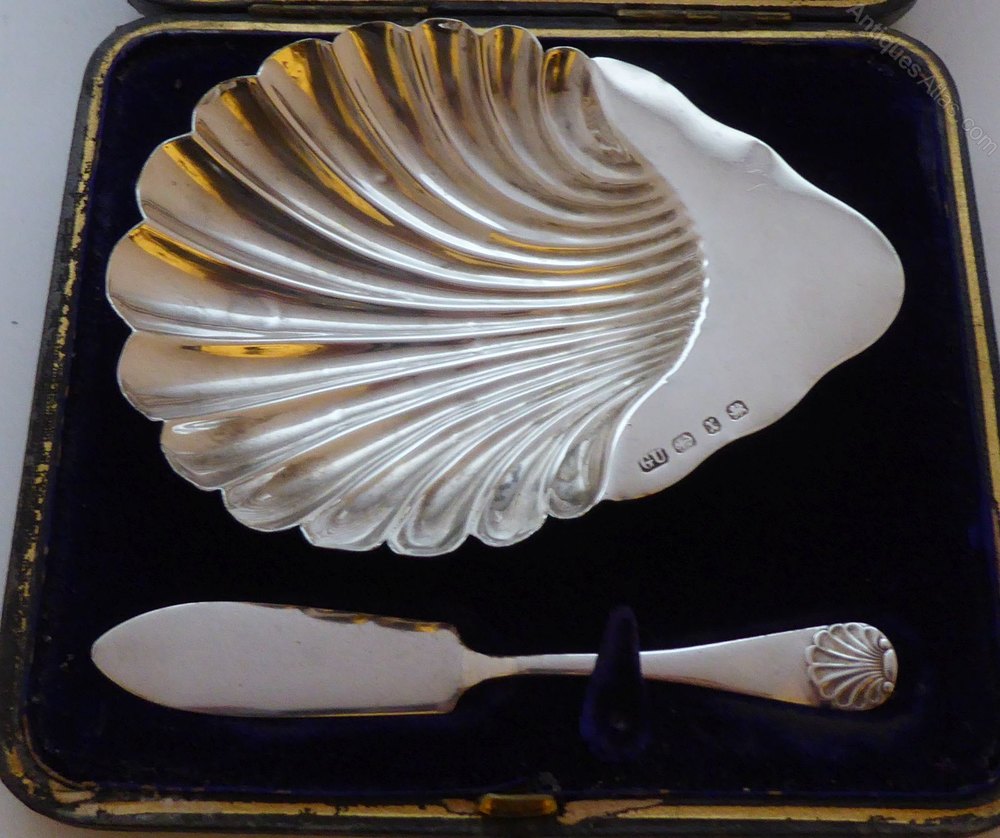 Antiques Atlas Boxed Victorian 1897 Silver Butter Dish Knife Set