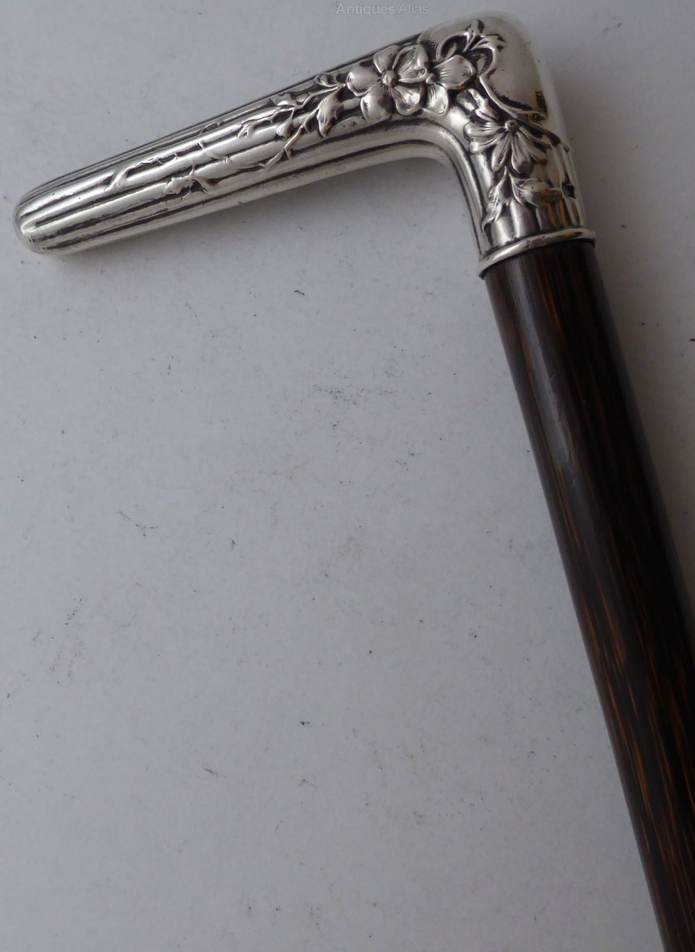 Antiques Atlas C1900 French Walking Stick Cane Silver Partridge