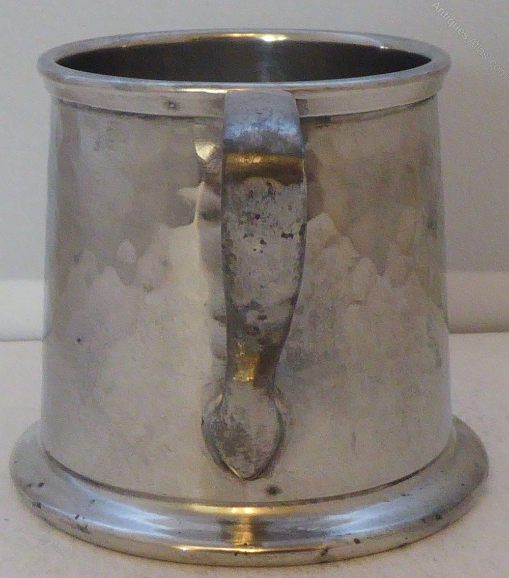 Antiques Atlas Liberty & Co Tudric Pewter Christening Mug Tankard
