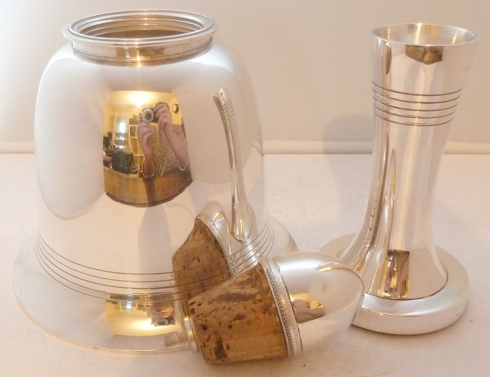Antiques Atlas Rare 1937 Hand Bell Cocktail Shaker Finnigans