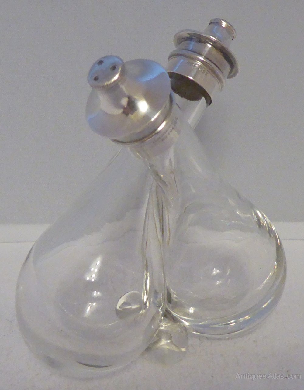Antiques Atlas Silver Glass Oil Vinegar Vinaigrette Bottle Cruet