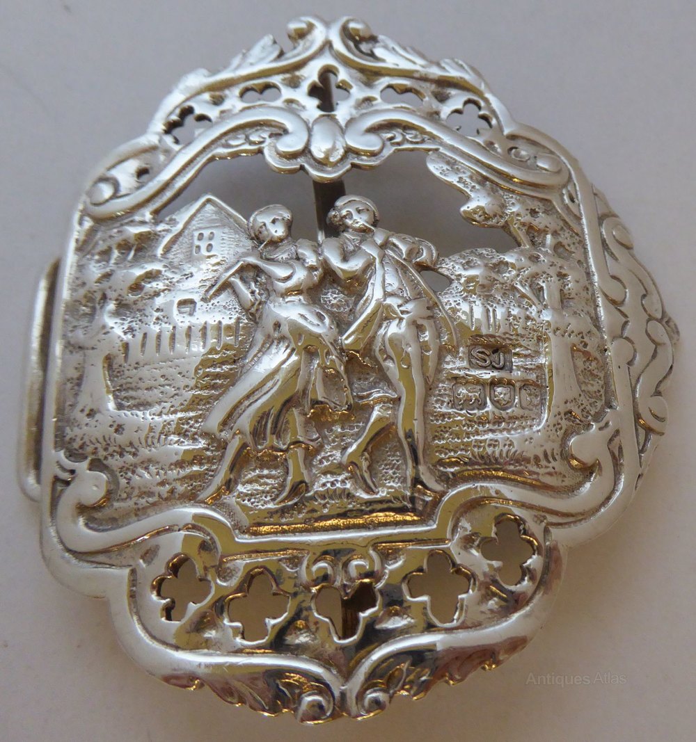 Antiques Atlas Victorian 1897 Silver Nurses Belt Buckle Large