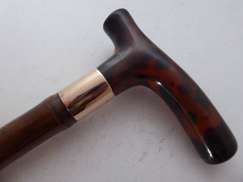 Antiques Atlas Victorian Walking Stick Cane 1896 9ct Rose Gold