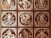 9 X Minton ‘Spirits Of The Flowers’ Tiles Ca.1880
