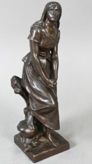 Eugene Laurent 19thC French Bronze Joan Of Arc