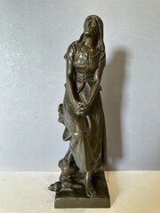 Eugene Laurent 19thC French Bronze Joan Of Arc