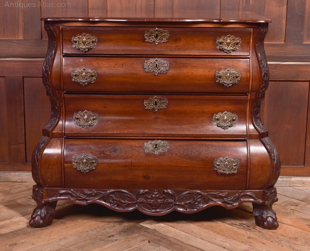 18th Century Rosewood Dutch Bombe Chest Of Drawers Antiques Atlas