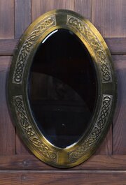 Arts & Crafts Oval Wall Mirror