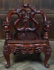 Chinese Carved Dragon Chair