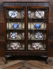 Chippendale Revival Mahogany Display Cabinet