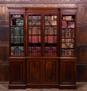 Edwardian Break-front Bookcase