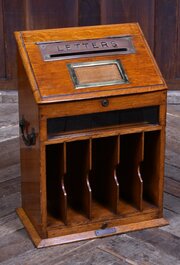 Edwardian Country House Oak Letter Box