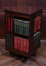 Edwardian Mahogany Revolving Bookcase