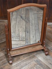 Edwardian Walnut Cheval / Table Top Mirror