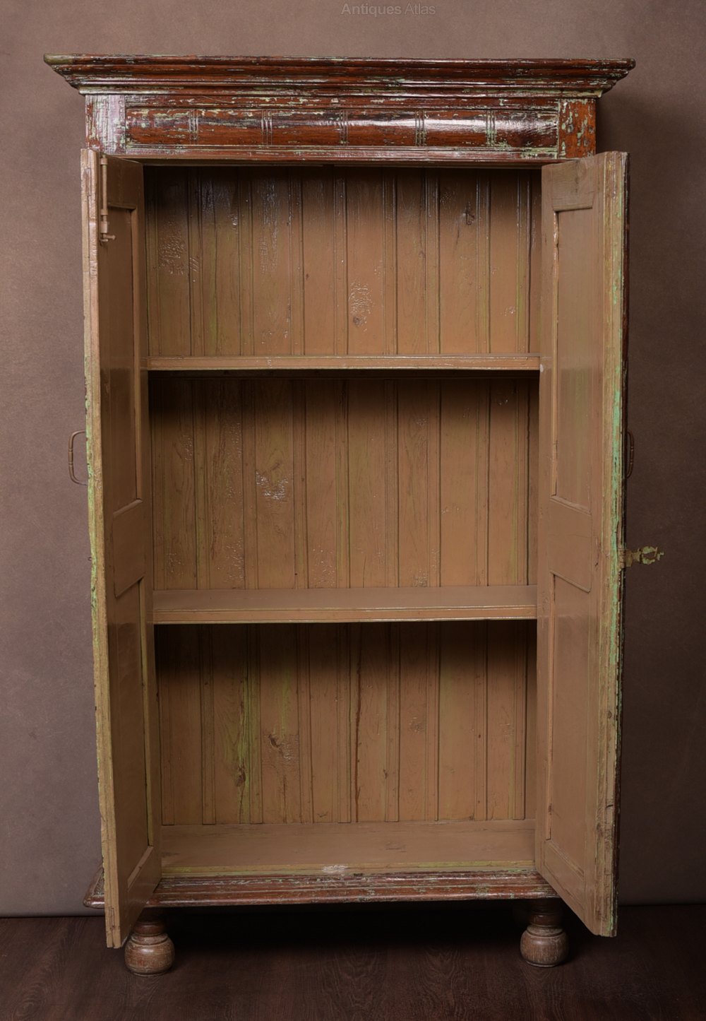 Excellent 19th Century Teak 2 Door Pantry Cupboard Antiques Atlas