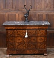 French Burr Walnut Commode / Chest Of Drawers