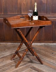 Georgian Mahogany Butlers Tray On Stand