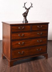 Mahogany 2 Over 3 Inlaid Chest Of Drawers 