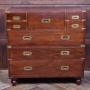 Mahogany Campaign Chest Of Drawers