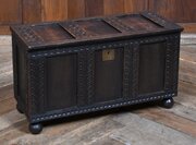 Miniature Edwardian Carved Oak Coffer