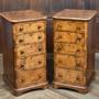 Pair Of Victorian Burr Walnut Bedside Drawers