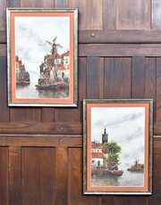 Pair Of Victorian Jan Van Couver Water Colours