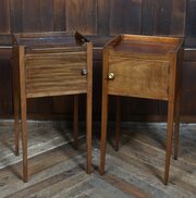Pair Of Georgian Mahogany Bedside / Pot Cupboards