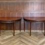 Pair on Mahogany Console Tables