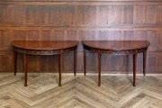 Pair On Mahogany Console Tables