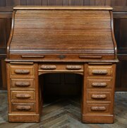 Scottish Oak Roll- Top Desk