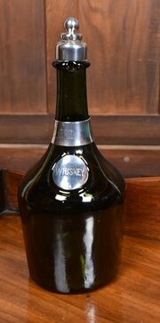 Scottish Victorian Green Glass Decanter 