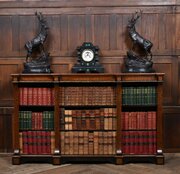 Victorian Amboyna & Ebonized Open Bookcase