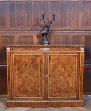 Victorian Burr Walnut Side Cabinet  