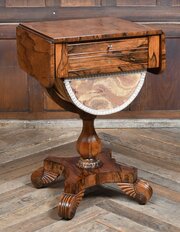 Victorian Drop-leaf Rosewood Work Table