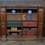 Victorian Gothic Revival Oak Open Bookcase