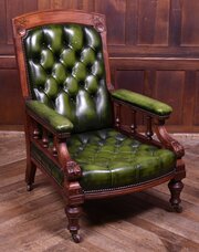 Victorian Mahogany Library Chair