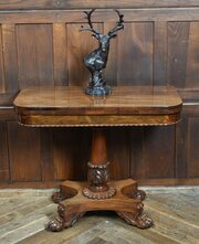 Victorian Rosewood Fold-over Games Table