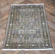 Vintage Hand-knotted Silk Rug