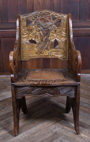 Walnut Floral Chair, Attributed To Liberty & Co