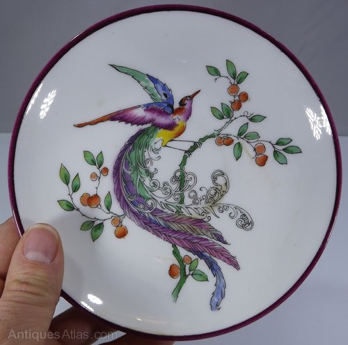 Antiques Atlas - Set Of Hand-Painted Paragon Bird Of