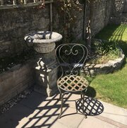 Antique French Strap Work Garden Chair 
